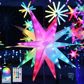 Thrisdar Smart App Kontrolované LED Ohňostroj Svetla Vonkajší RGB Starburst Svetlo LED Ohňostroj Meteor Svetlo na Vianočné Party Decor - Obrázok 2  