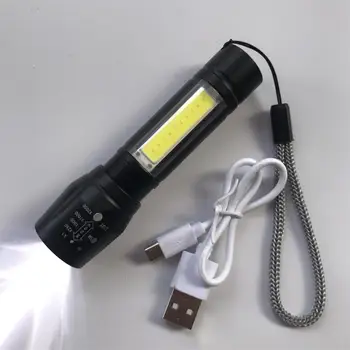 1PCS Výkonné LED Svietidlo Nabíjateľné USB 18650 Nepremokavé Zoom Rybolovu, Poľovníctvo 100000 Lúmenov Taktická Baterka LED - Obrázok 2  