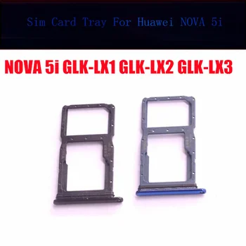 Zásuvka na Kartu SIM Slot Adaptér Pre Huawei NOVA 5i GLK-LX1 GLK-LX2 GLK-LX3 Micro SD Čítačka Sim Karty, Držiak na Opravu, Náhradné Diely - Obrázok 1  