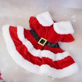 Jednoduché, aby sa z Pet Šaty na Slávnostnú Pet Santa Claus Kostýmy Ľahké-to-wear Stroj Umývateľný Odolné Pet Šaty na štedrý Deň - Obrázok 1  