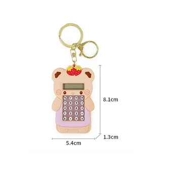 Keychains Kalkulačka 2 v 1 Keychain Elektronické Vreckové s Krúžok pre Deti, Študentov, Školské potreby Tlačidlo Dekor - Obrázok 2  