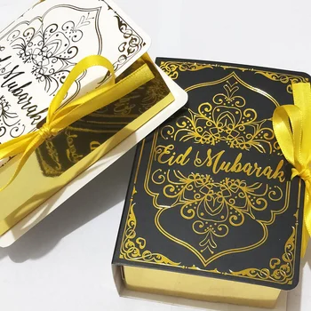6Pcs Knihy Tvar Eid Mubarak Čokoládové Cukrovinky Boxy Ramadánu Dekor Darčekové Balenie Box 2023 Islamskej Moslimských Festival Party Dodávky - Obrázok 1  