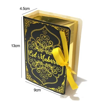 6Pcs Knihy Tvar Eid Mubarak Čokoládové Cukrovinky Boxy Ramadánu Dekor Darčekové Balenie Box 2023 Islamskej Moslimských Festival Party Dodávky - Obrázok 2  