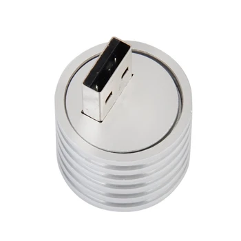 4X Hliníkové 3W USB LED Lampa Zásuvky Pozornosti Baterka Biele Svetlo - Obrázok 2  