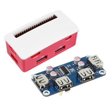 Kompaktný USB Hub pre Raspberry 2 WH 3A 3B 3 4x USB 2.0 Porty - Obrázok 1  