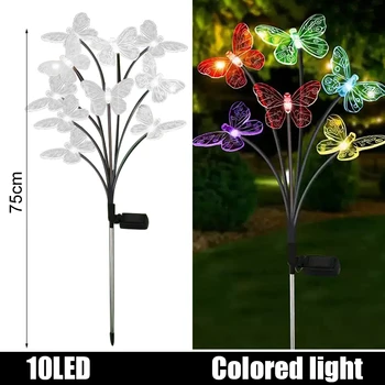 Farebný Motýľ Dragonfly LED Svetla Slnečnej Energie Nepremokavé Záhrada Dekor Lampa Eko-Šetrné LED Svetlo Nepremokavé Vonkajšie Svetlo - Obrázok 1  