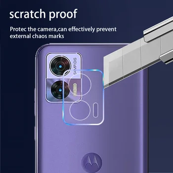 3D Zakrivené Tvrdené Sklo Objektívu Ochranné puzdro Pre Motorola Okraji 30 Neo Lite Fusion Moto E32 X30 Pro Razr+ Zadný Kryt Objektívu - Obrázok 2  