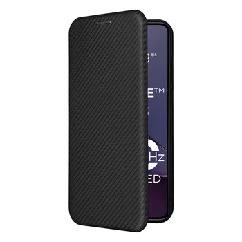 Pre Samsung Galaxy A05 4G Kryt Luxusné Flip Uhlíkových Vlákien PU Kože Magnetické Adsorpcie obal Pre Samsung A05 4G Telefón Tašky - Obrázok 2  