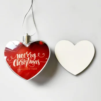 15pcs/veľa Prázdne Sublimačná obojstranné Srdce Vianočné Dekorácie Prívesok pre Sublimačná Atrament DIY Darčeky Remeslá Tlač - Obrázok 1  
