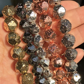 Tvárou Sopečnej Lávy Kameň Perly Prírodné Á Voľné Dištančné Korálky pre Šperky, Takže DIY Náramok Kúzlo 15