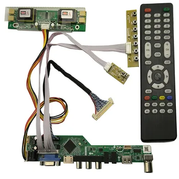 TV+HDMI+VGA+AV+USB Radič Rada Ovládača Monitora Držiak pre M190PW01 V. 0 V0 M190PW01 V. 1 V1 V2 V. 2 V3 V. 3LCD LED Obrazovka - Obrázok 1  