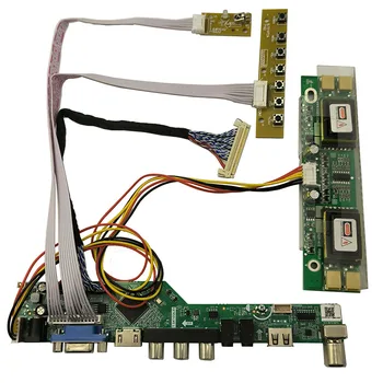 TV+HDMI+VGA+AV+USB Radič Rada Ovládača Monitora Držiak pre M190PW01 V. 0 V0 M190PW01 V. 1 V1 V2 V. 2 V3 V. 3LCD LED Obrazovka - Obrázok 2  